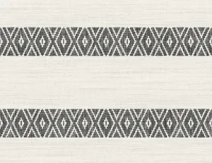 Alani Geo Stripe Wallpaper in Charcoal