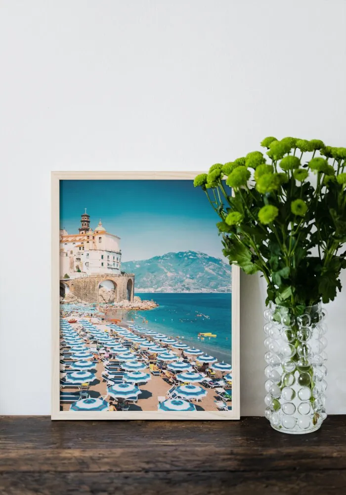 Amalfi Coast Summer Poster INSTANT DOWNLOAD Art Print, Mediterranean Decor, Beach Photography, Relaxing Wall Art, Summer Print, Amalfi Coast Print