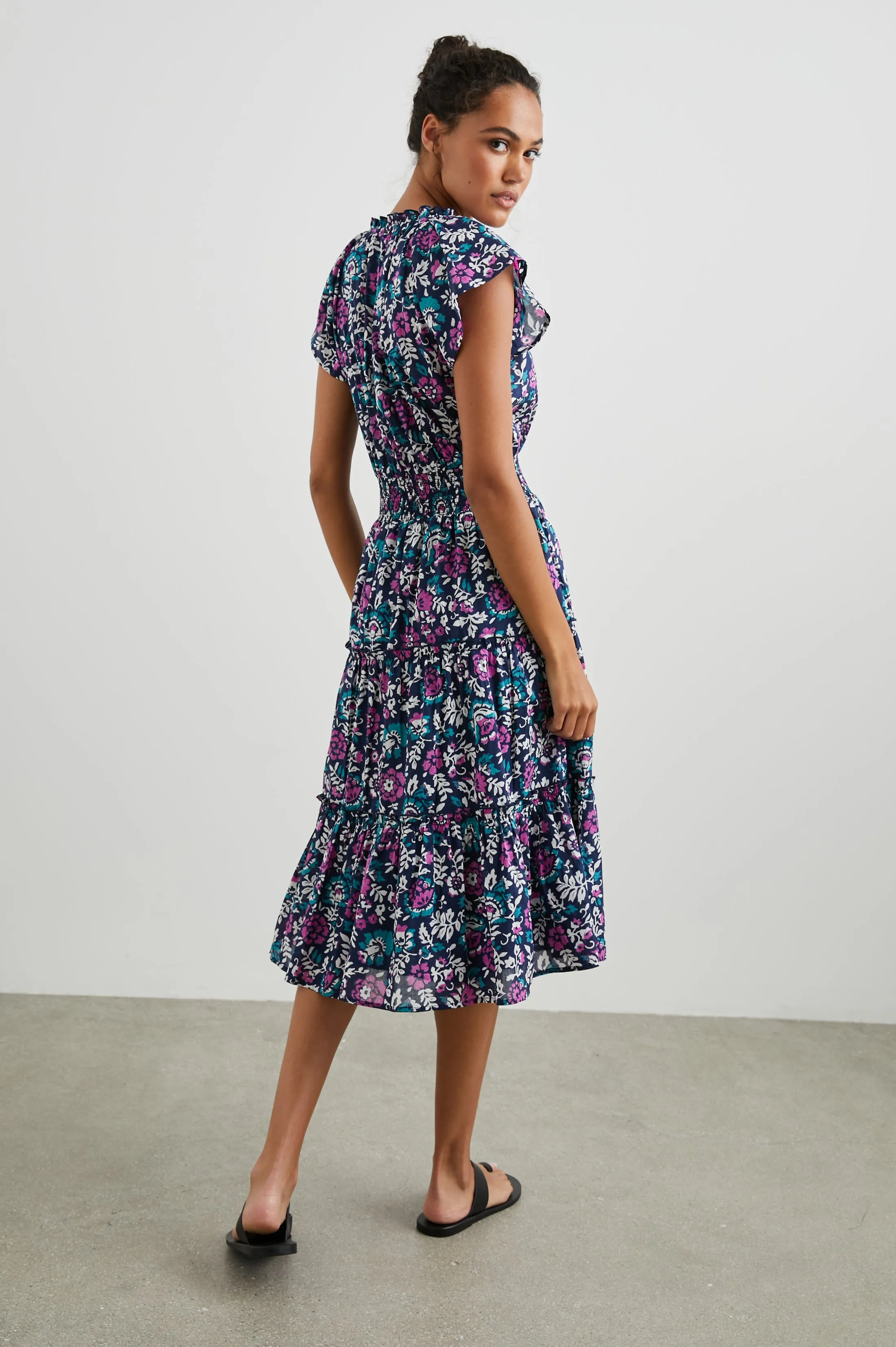 AMELLIA DRESS - WOODBLOCK FLORAL