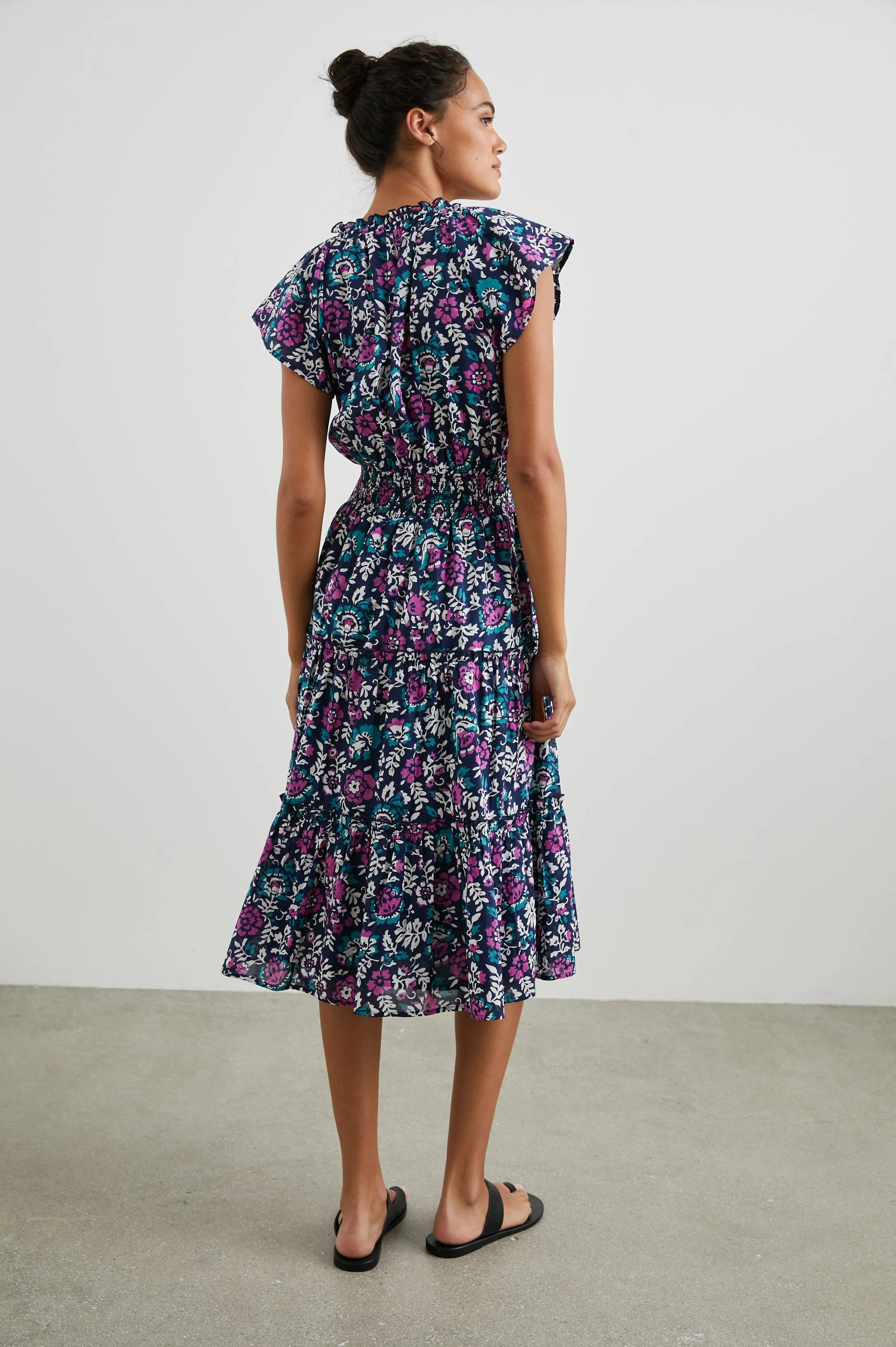 AMELLIA DRESS - WOODBLOCK FLORAL