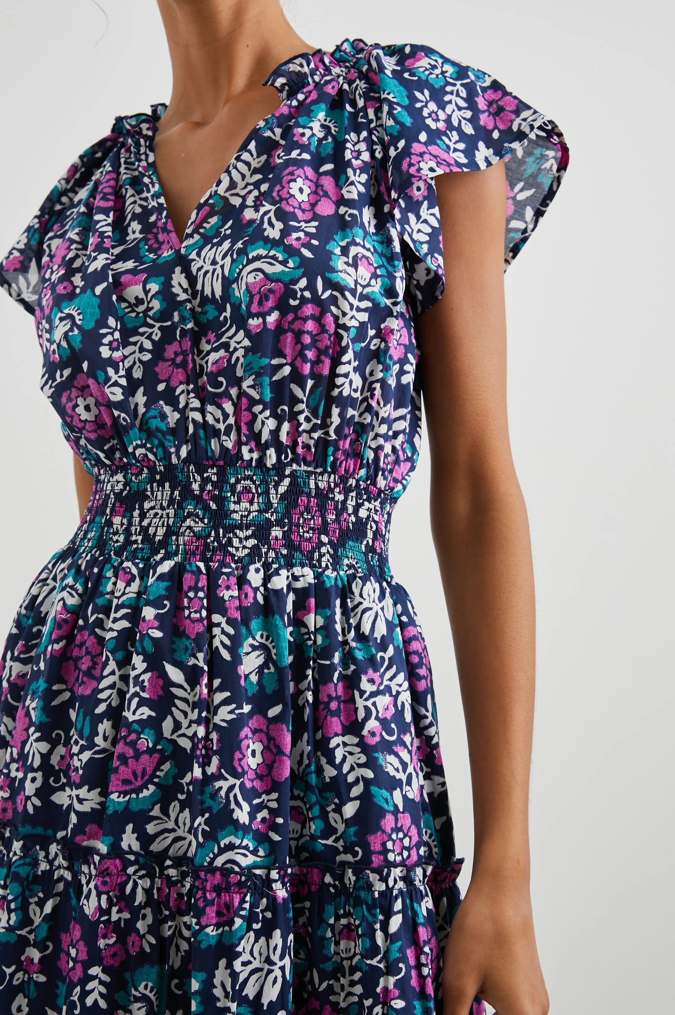 AMELLIA DRESS - WOODBLOCK FLORAL