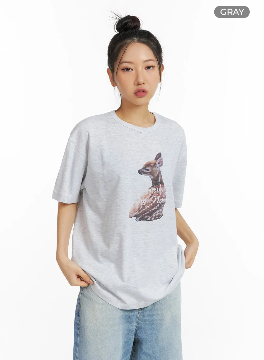 Animal Graphic Short-Sleeve Tee CF419