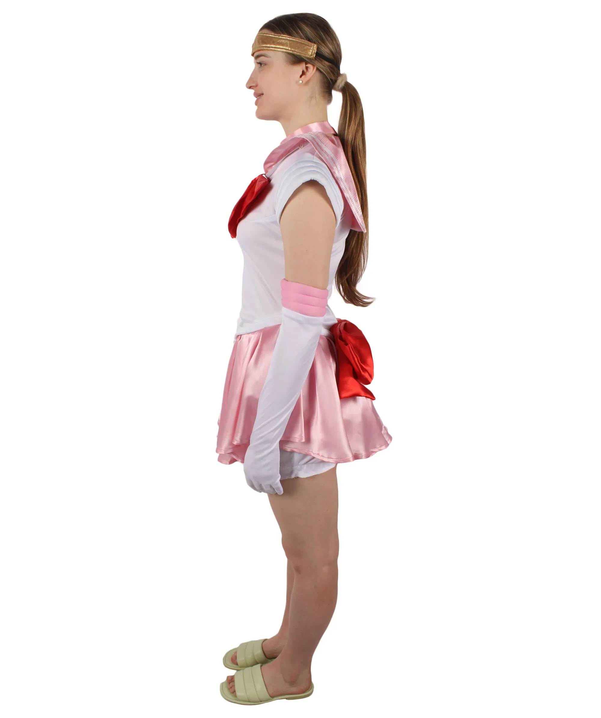 Anime Manga Sailor Chibi Costume Set| Uniform Dress with Head Band Neck Band and Hand Gloves| Flame-retardant Synthetic Materials