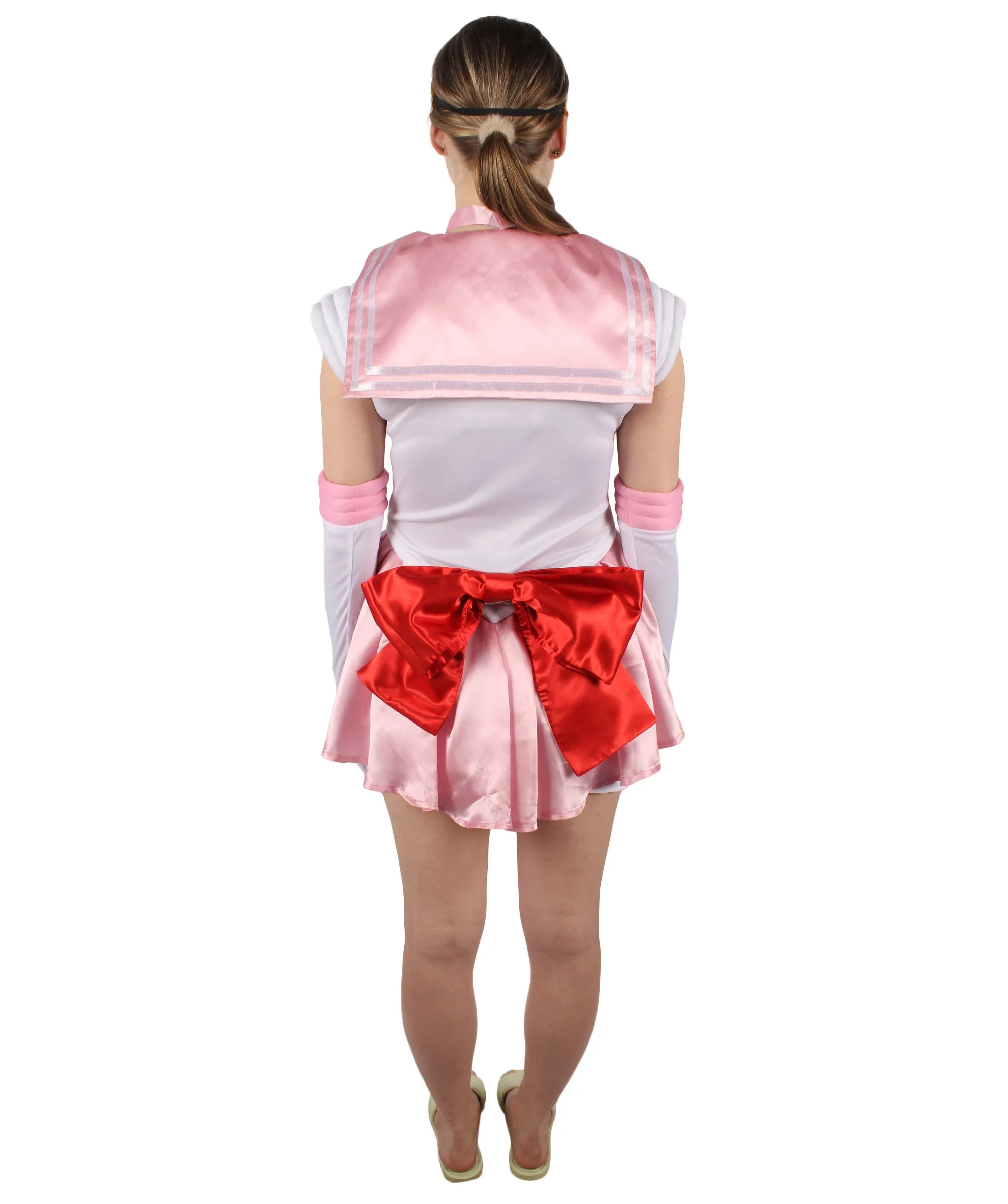 Anime Manga Sailor Chibi Costume Set| Uniform Dress with Head Band Neck Band and Hand Gloves| Flame-retardant Synthetic Materials