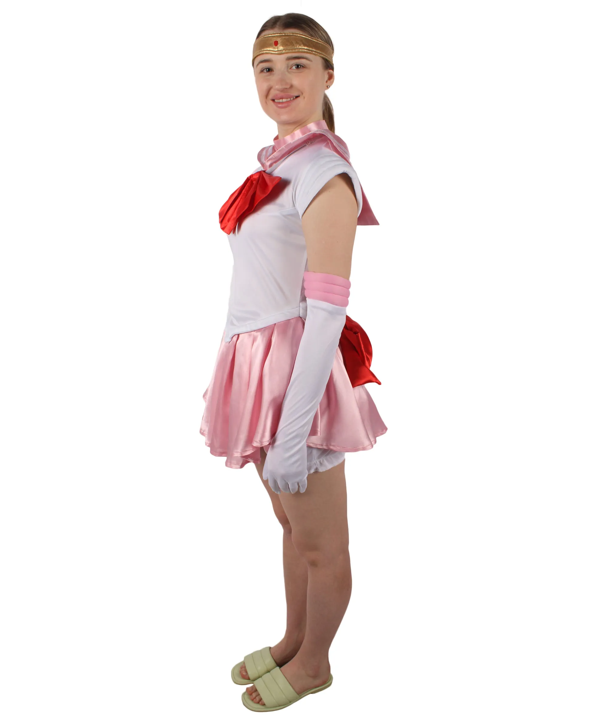 Anime Manga Sailor Chibi Costume Set| Uniform Dress with Head Band Neck Band and Hand Gloves| Flame-retardant Synthetic Materials