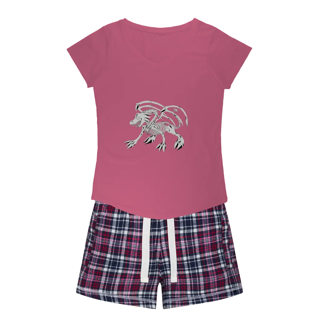 Argon Women's Sleepy Tee and Flannel Short