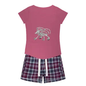 Argon Women's Sleepy Tee and Flannel Short