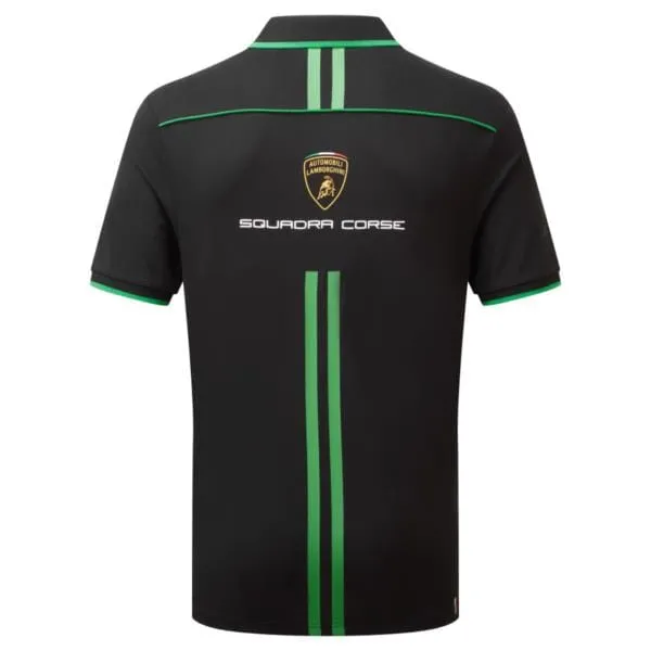 Automobili Lamborghini Squadra Corse Men's Team Polo Shirt - Black