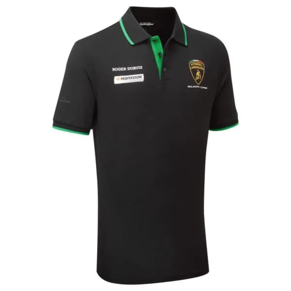 Automobili Lamborghini Squadra Corse Men's Team Polo Shirt - Black