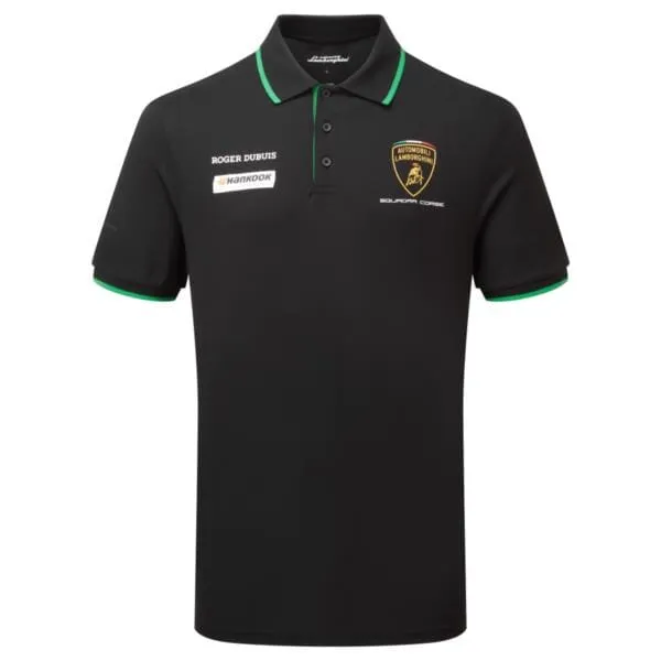 Automobili Lamborghini Squadra Corse Men's Team Polo Shirt - Black