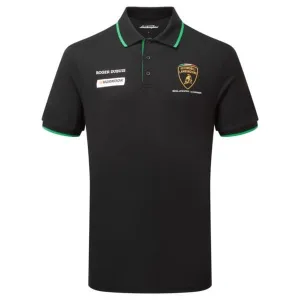 Automobili Lamborghini Squadra Corse Men's Team Polo Shirt - Black