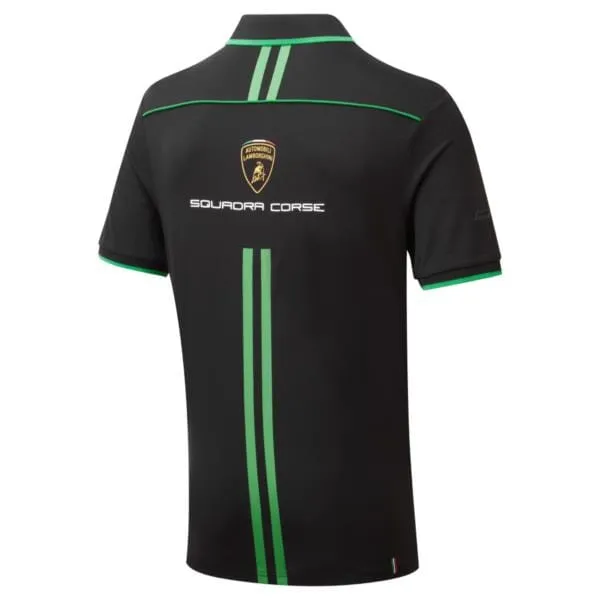 Automobili Lamborghini Squadra Corse Men's Team Polo Shirt - Black