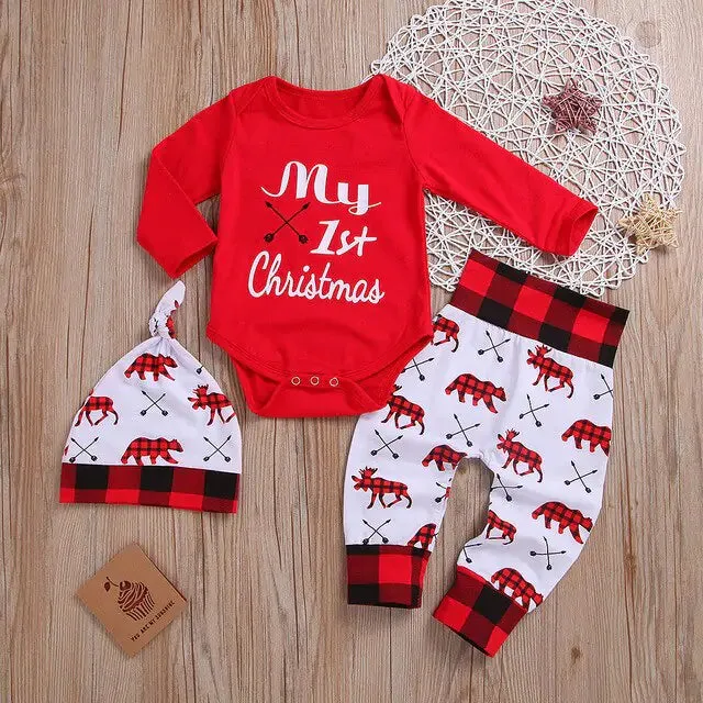 Baby Boy "My First Christmas" Outfit – Festive Holiday Set for Your Little One. My First Christmas Outfits