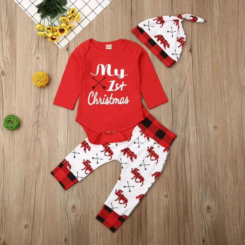 Baby Boy "My First Christmas" Outfit – Festive Holiday Set for Your Little One. My First Christmas Outfits