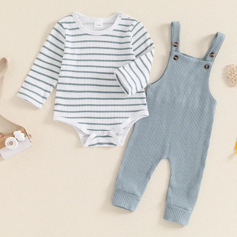 Baby Boys Fall Outfit Overalls Set