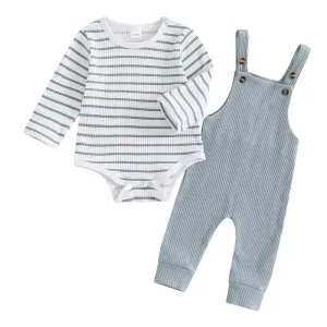 Baby Boys Fall Outfit Overalls Set