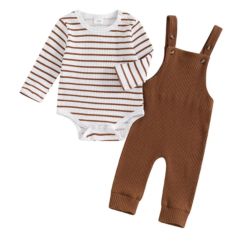 Baby Boys Fall Outfit Overalls Set