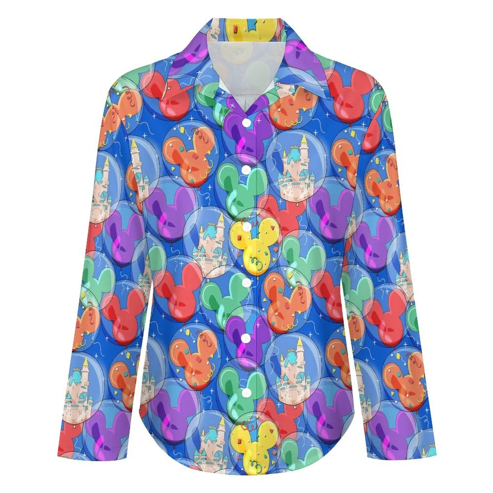 Balloon Collector Long Sleeve Button Up Blouse