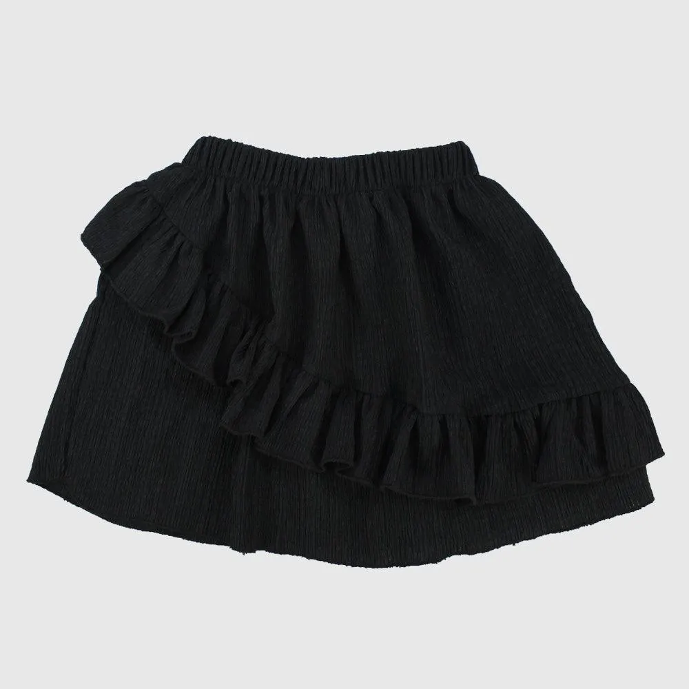 Black Ruffled Skirt