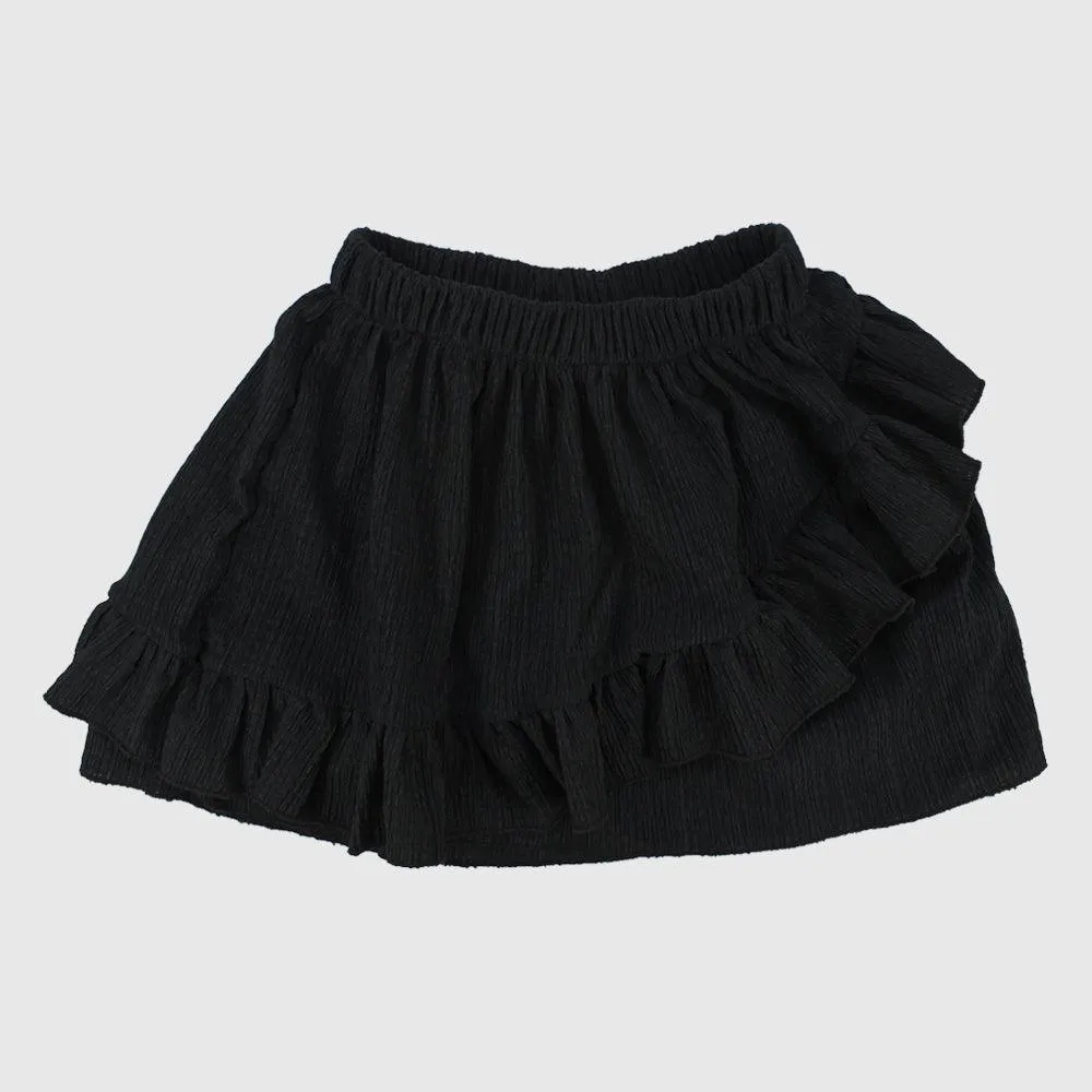 Black Ruffled Skirt