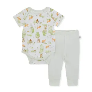 Burt's Bees Organic Baby Bodysuit & Pant Set Country Critters