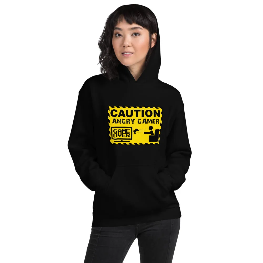 Caution Angry Gamer - Funny T-shirt Design