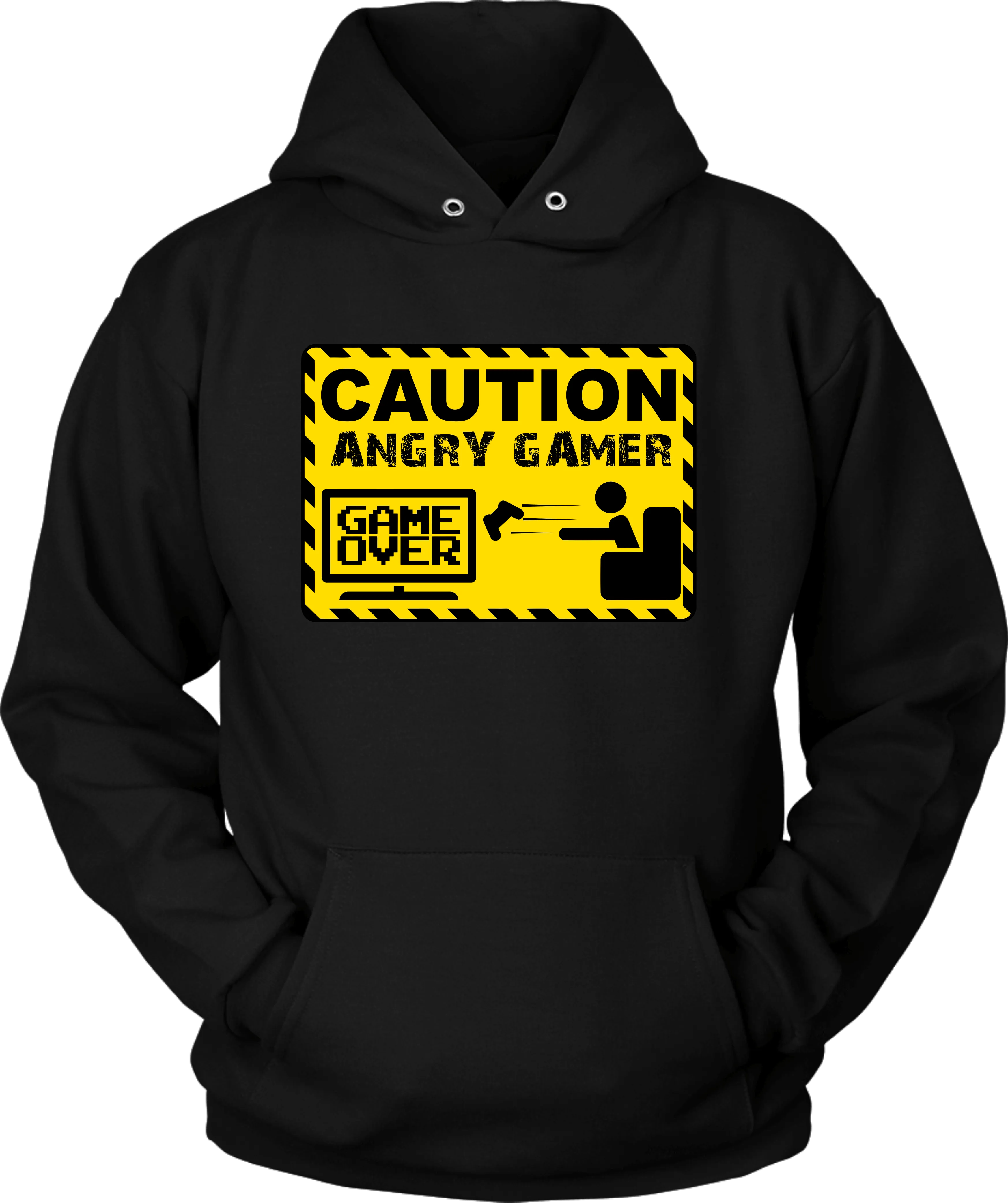 Caution Angry Gamer - Funny T-shirt Design