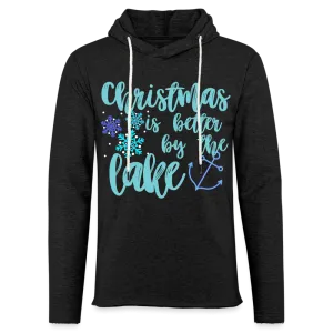 Christmas at the Lake Unisex Lightweight Hoodie, Christmas Sweatshirt