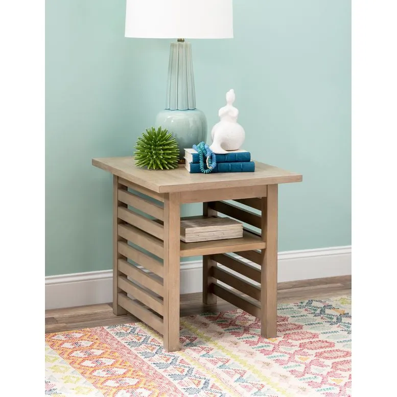 Coastal Sand 22" Square End Table