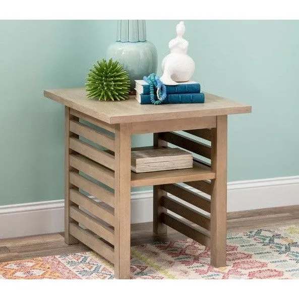 Coastal Sand 22" Square End Table