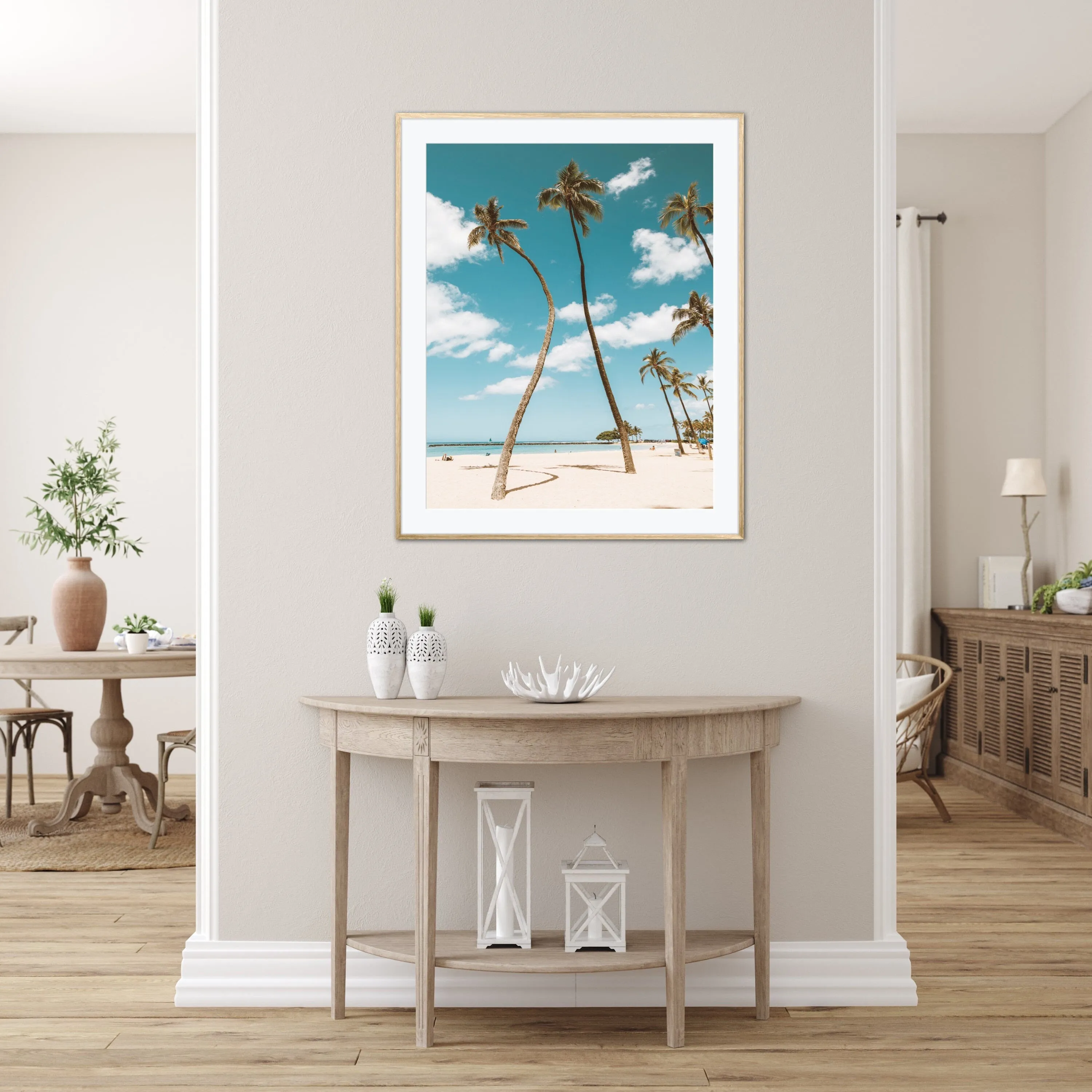 Coastal Wall Art Set Of 2 Prints INSTANT DOWNLOAD Art Prints, The Ocean Is Calling, Palm Print, Coastal Decor, Palm Tree Print, Beach Picture