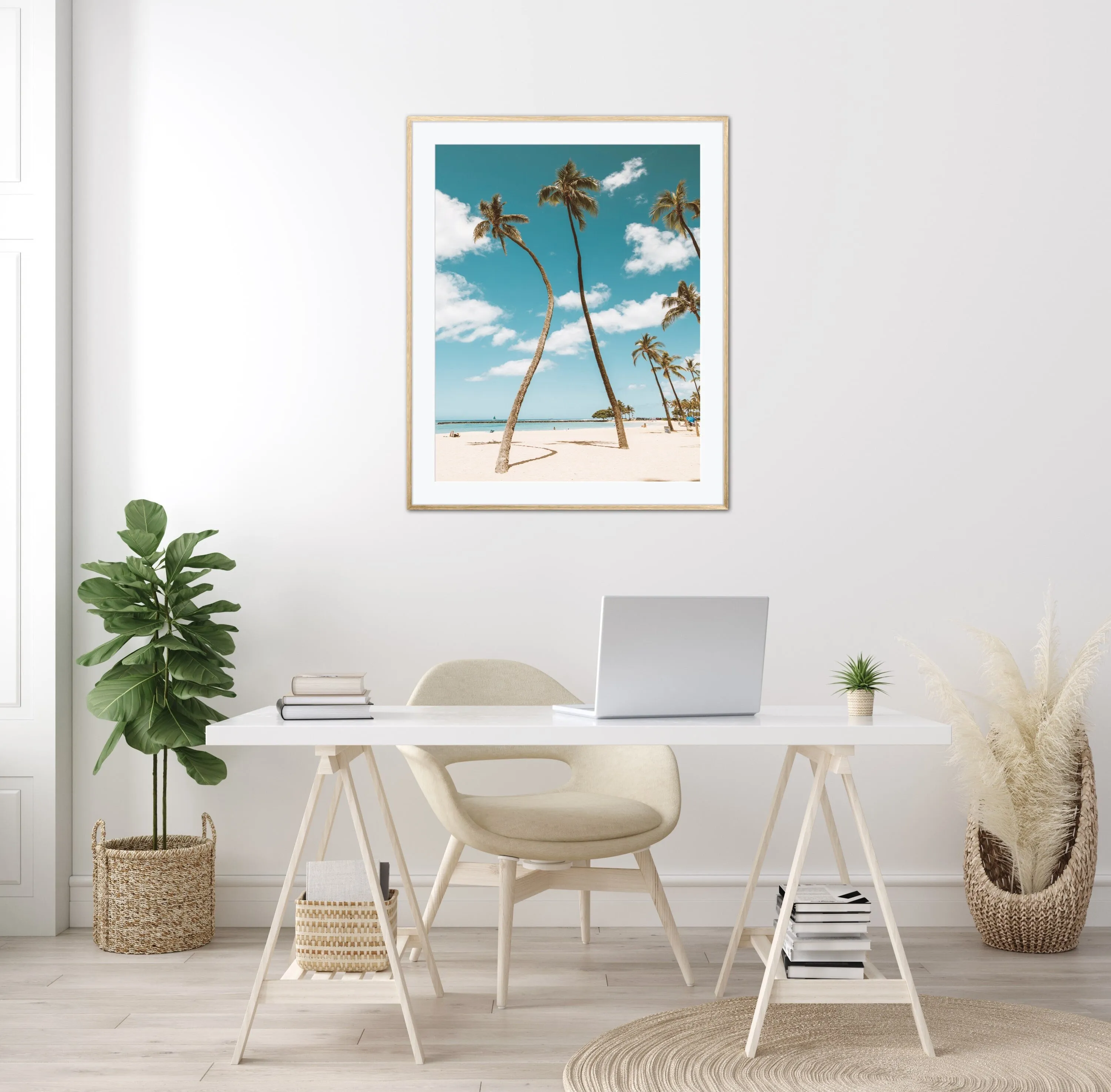 Coastal Wall Art Set Of 2 Prints INSTANT DOWNLOAD Art Prints, The Ocean Is Calling, Palm Print, Coastal Decor, Palm Tree Print, Beach Picture