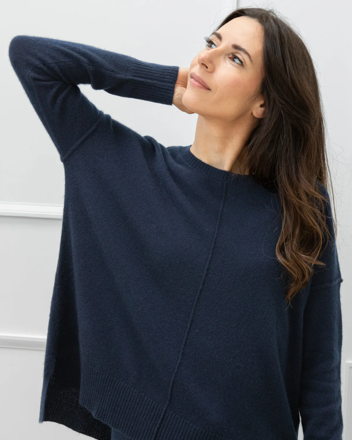 Cozy Cashmere Lounge Top Navy