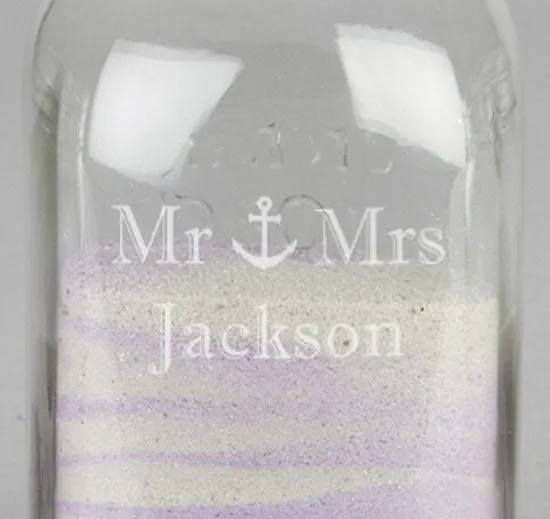 Custom Anchor Sand Ceremony Mason Jar Set