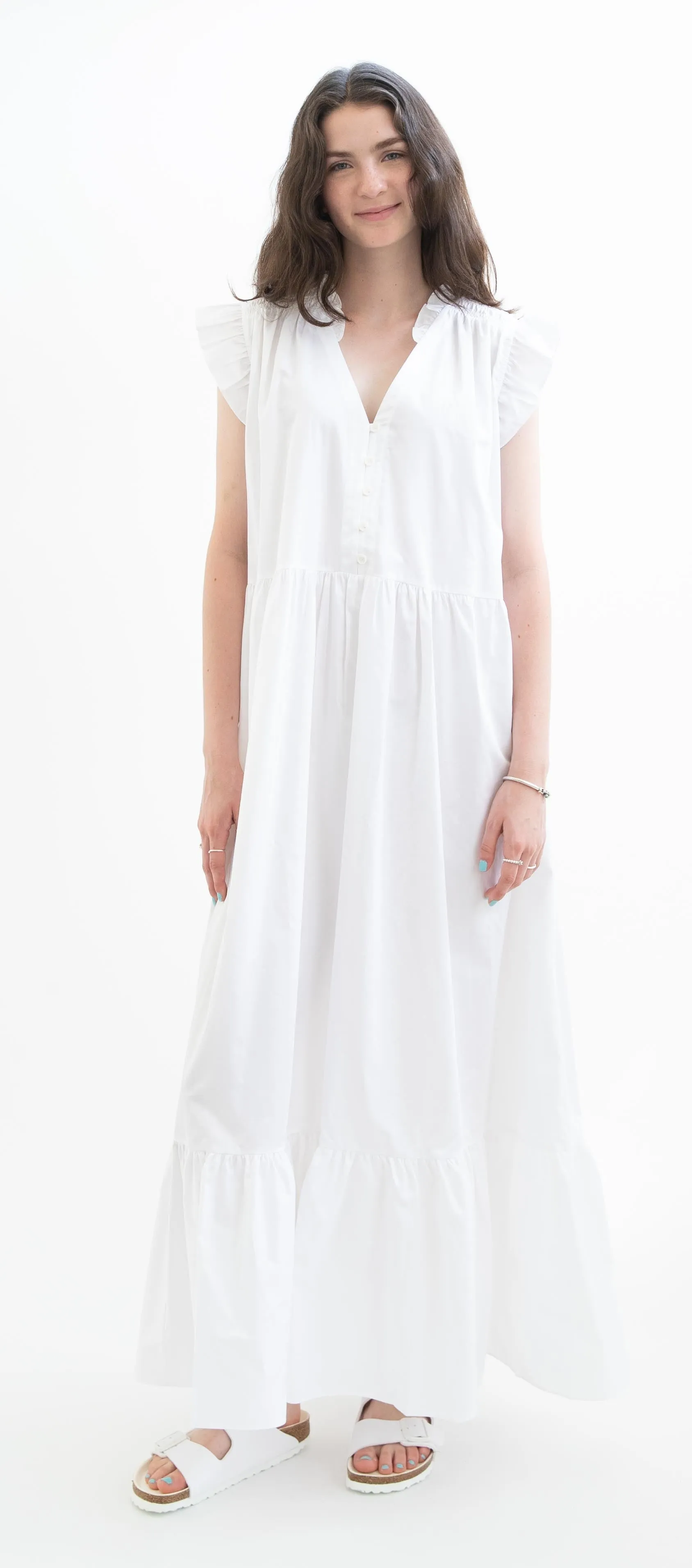 Devation Twins Askeli Long dress in White