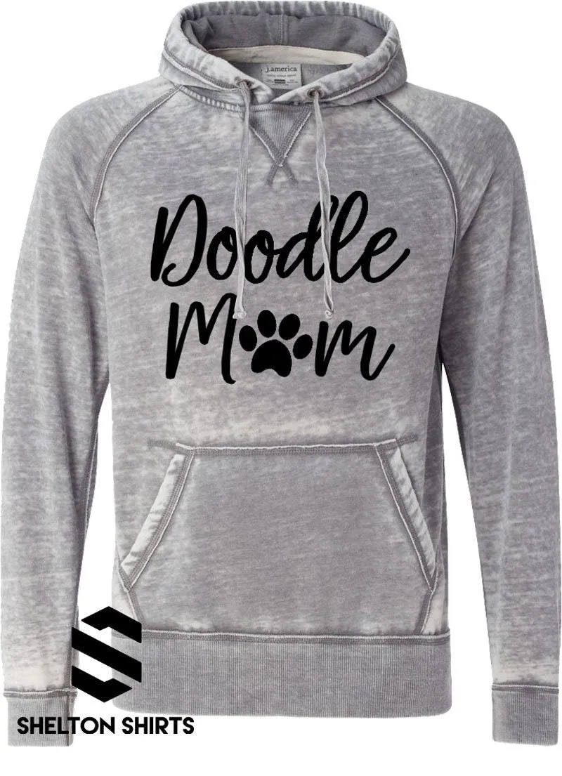 Doodle Mom Distressed Unisex Super Comfy Distressed Vintage Hoodie Sweatshirt