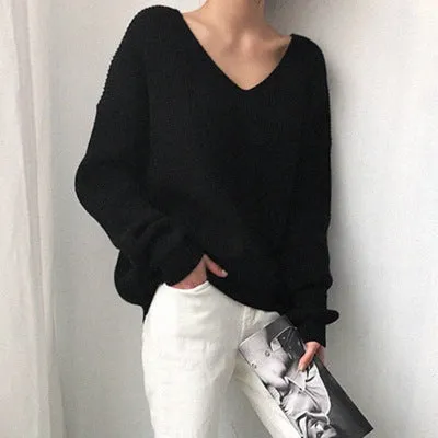 Dunnmall Cozy Up V-neck Sweater