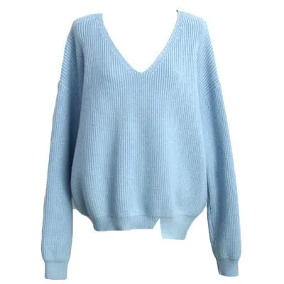 Dunnmall Cozy Up V-neck Sweater