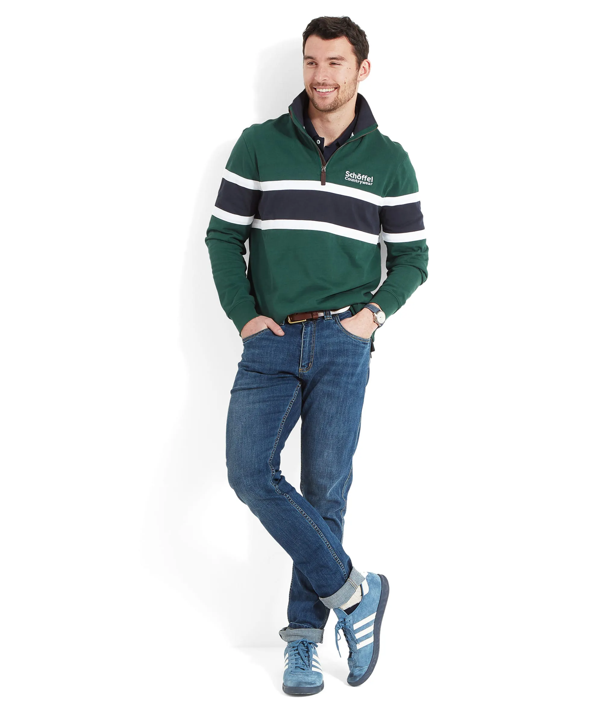 Exmouth Heritage Quarter Zip - Pine Green