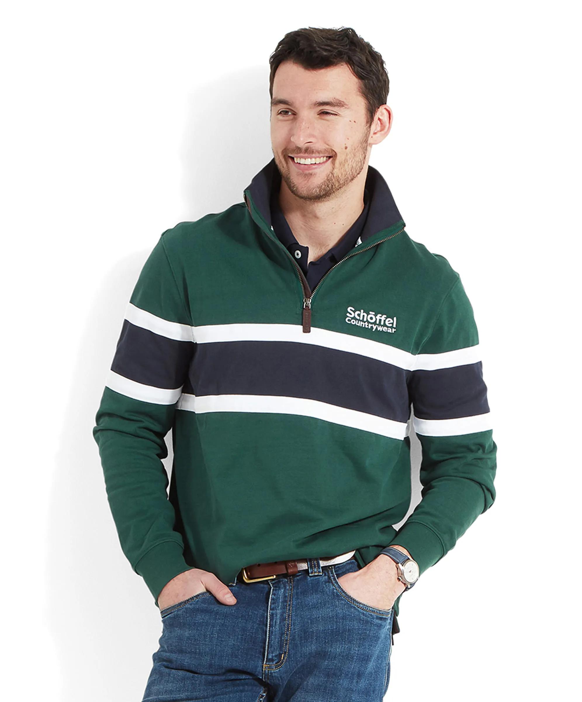 Exmouth Heritage Quarter Zip - Pine Green