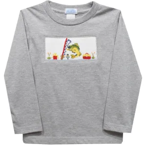 Fishing Smocked LS Tee