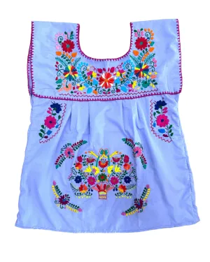 Flora Embroidered Sleeveless Blouse Lilac