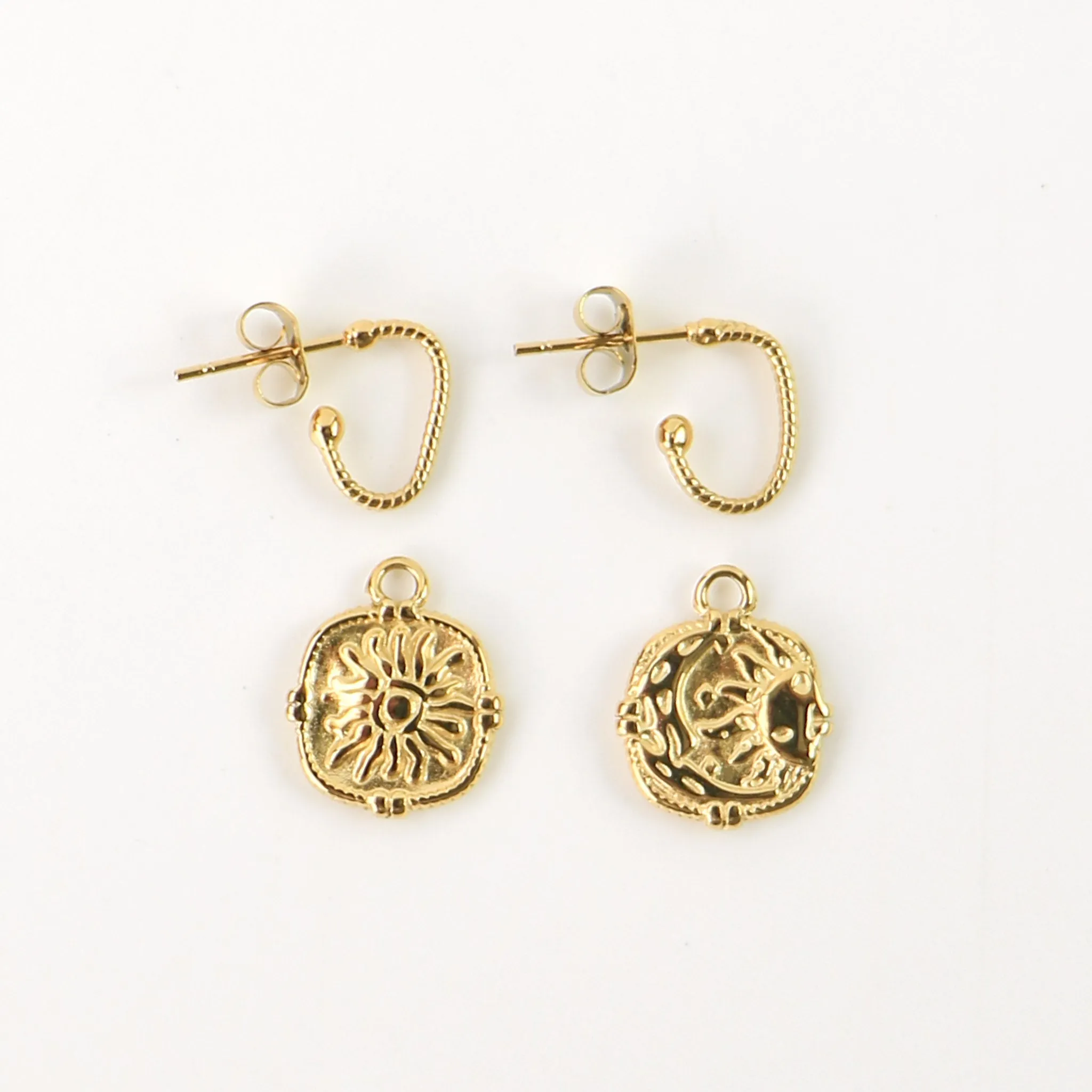 Golden Celestial Earring Set