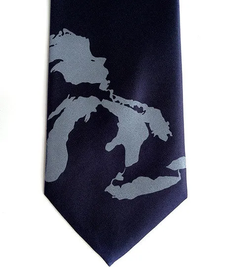 Great Lakes Map Necktie