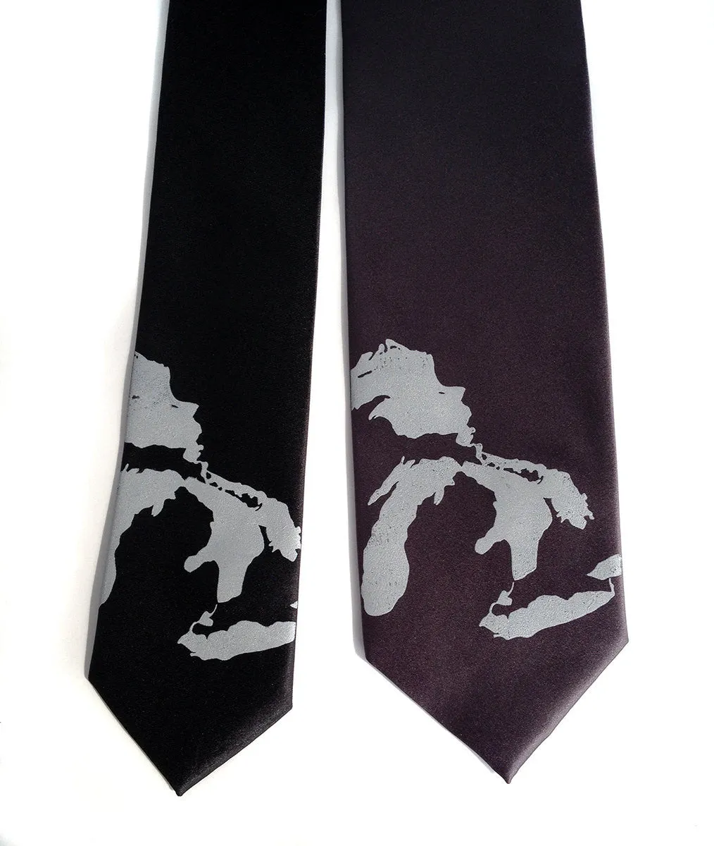 Great Lakes Map Necktie