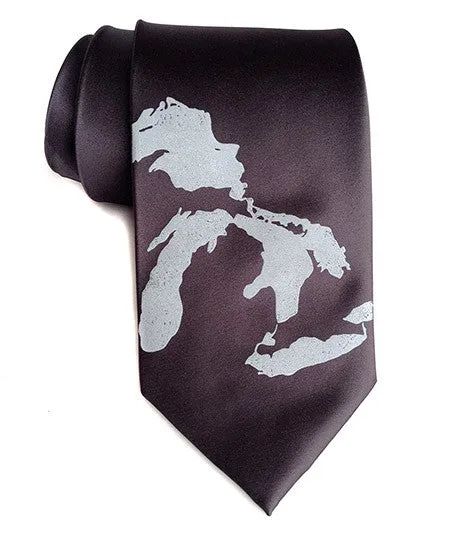 Great Lakes Map Necktie