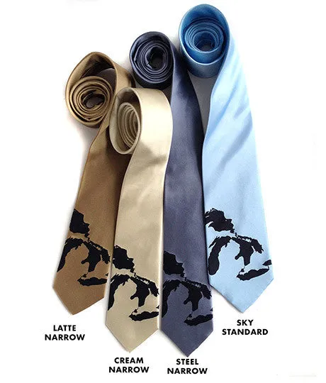 Great Lakes Map Necktie