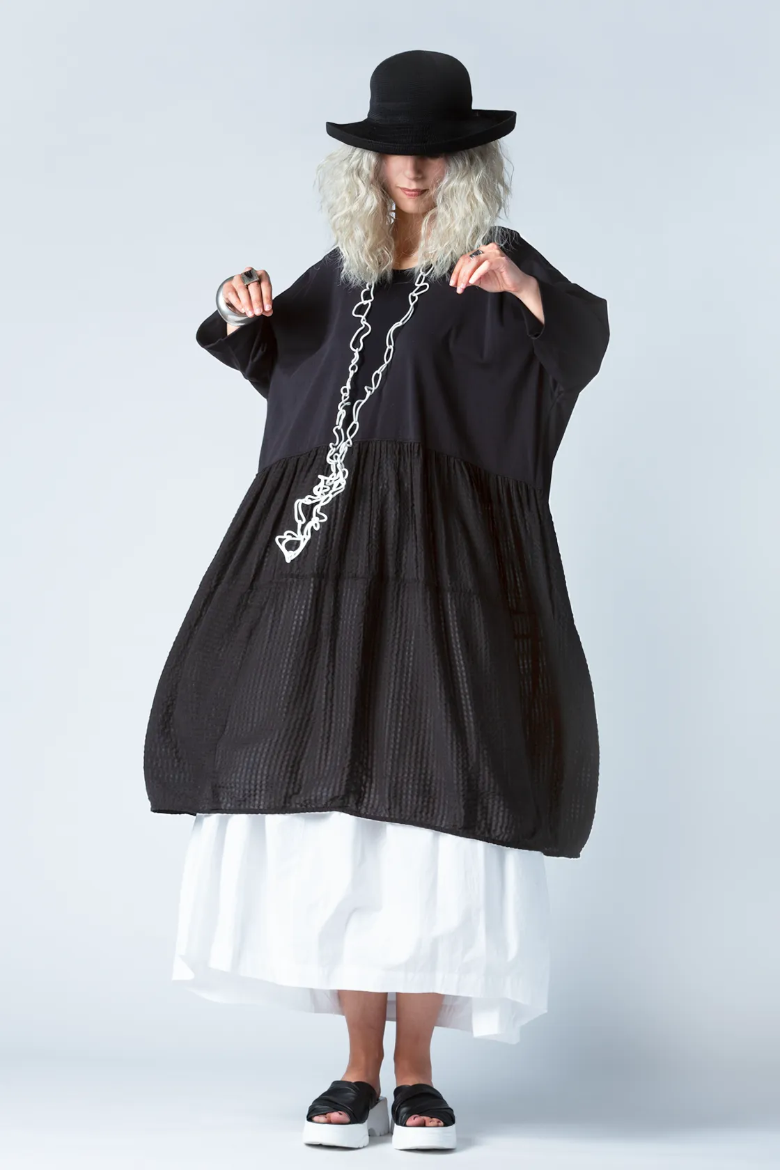 GRIZAS Fluente Dress in Black Silk