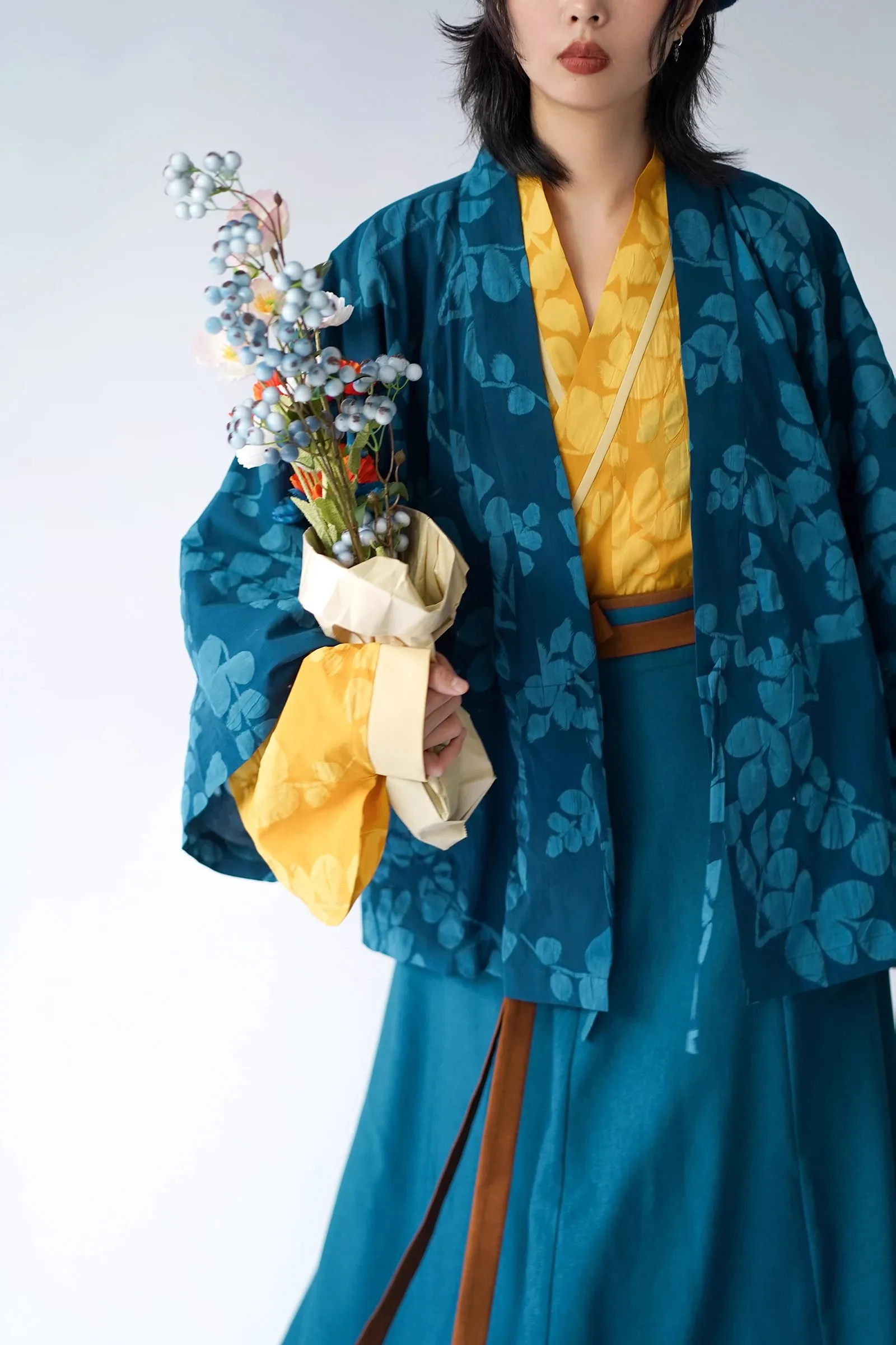 I'm Blue 蓝倒我了 Modernized Jin Dynasty Cotton Jiaoling Poqun Ruqun Set