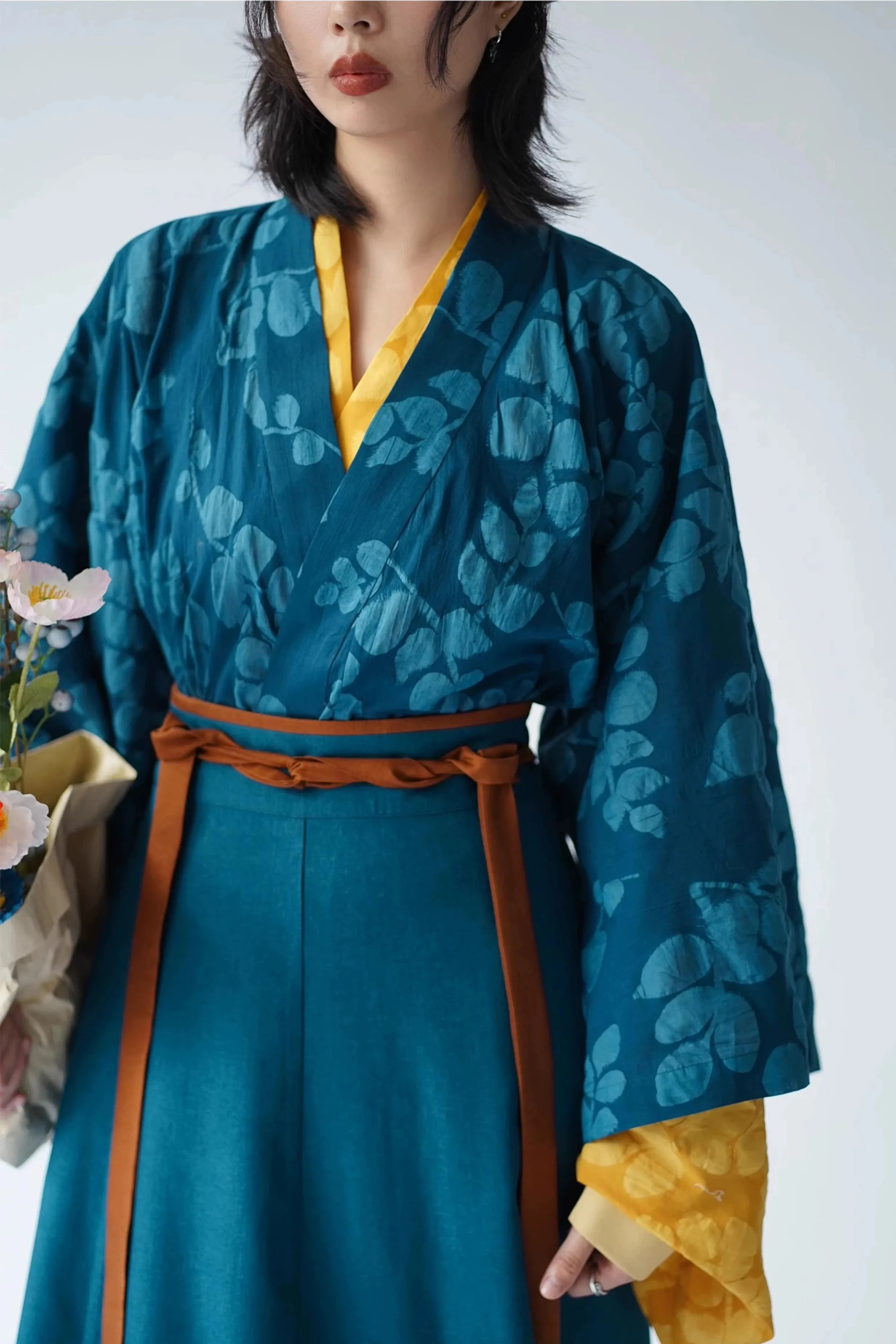 I'm Blue 蓝倒我了 Modernized Jin Dynasty Cotton Jiaoling Poqun Ruqun Set